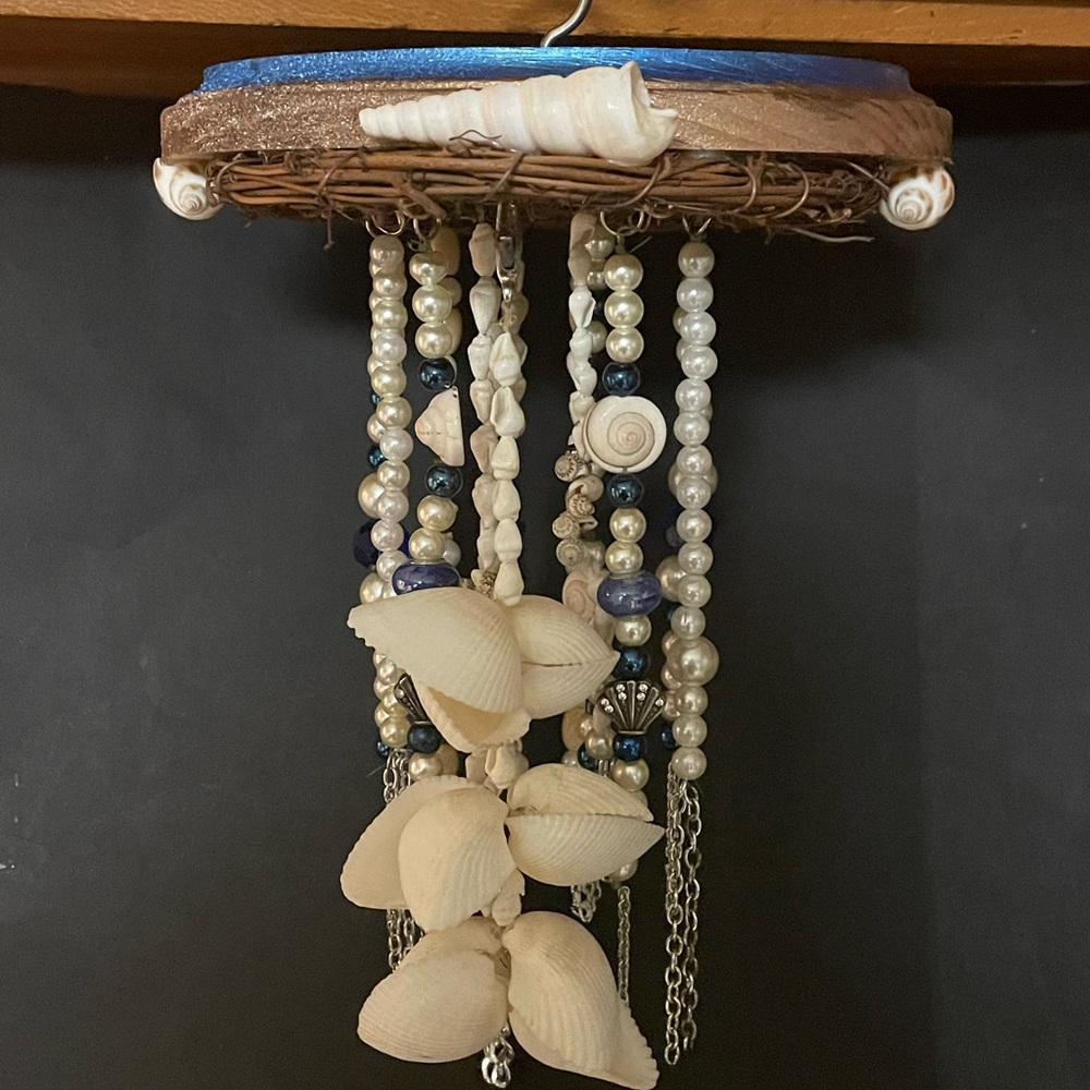 Seashell and Bead Hanging Decor